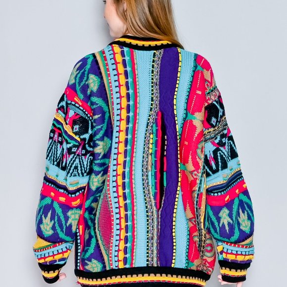 COOGI Australia Authentic 1990s Knit Colorful Sweater Large Vintage - Picture 3 of 7